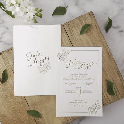 Düğün & Nişan Davetiye Düğün - Nişan Davetiyesi Eko Polen 40104